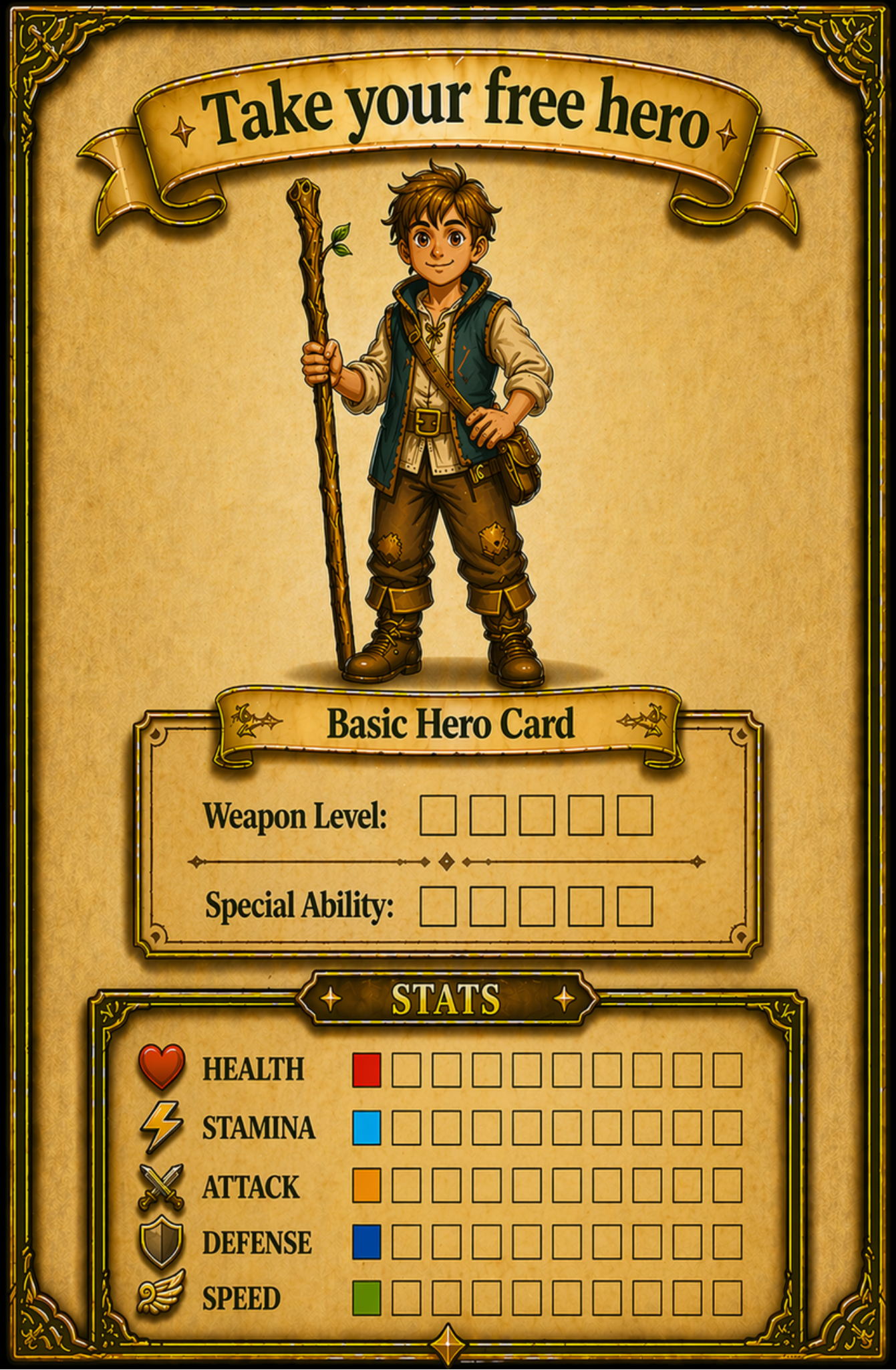 free hero card